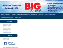 Tablet Screenshot of bigprintsct.com